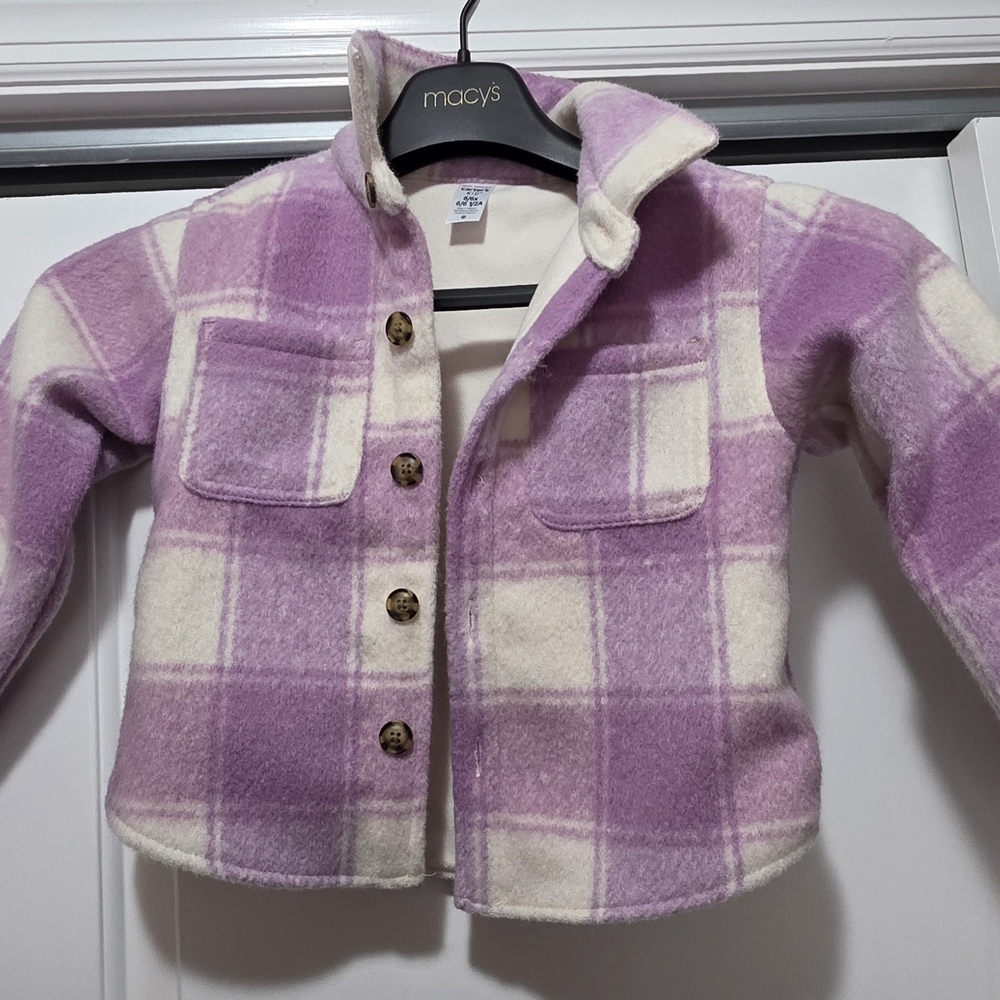 Carter's Purple and Cream Plaid Jacket